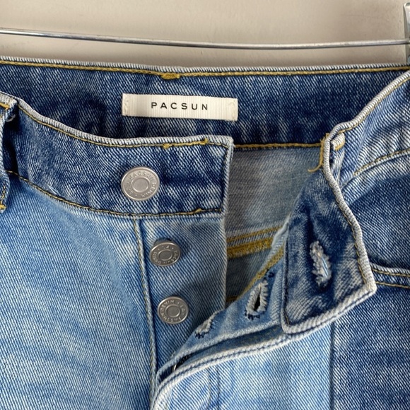PacSun Two Panel High Waisted Straight Leg Jeans Size 25 - Picture 14 of 16